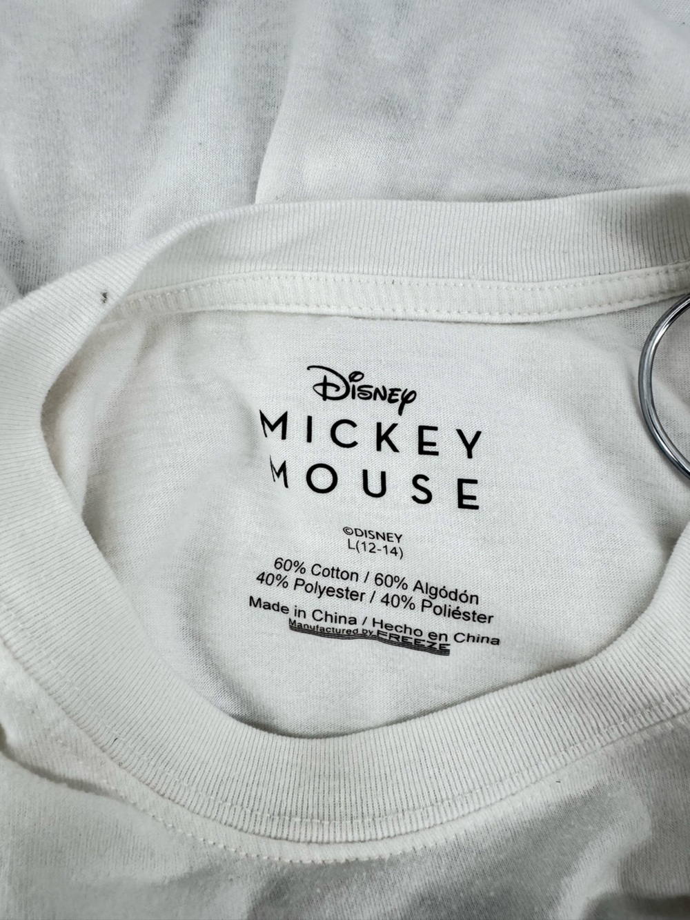 Disney White Tee with Mickey & Minnie Pink Bow Graphic - Picture 3 of 3